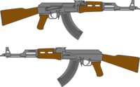 radioflyer AK 47 Rifle Vector Drawing