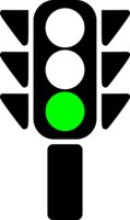 traffic semaphore silhouette green