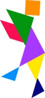 Tangram shape people 10