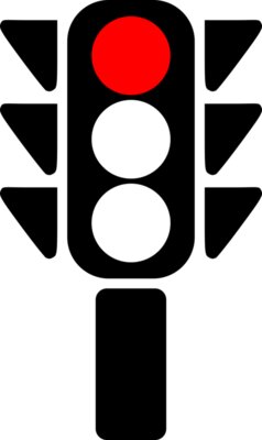 traffic semaphore silhouette red