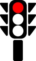 traffic semaphore silhouette red