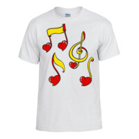 T-shirt écoutez la musique du coeur avec le coeur