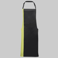 Contrast bib apron