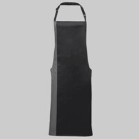 Contrast bib apron