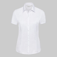 Women's short sleeve herringbone shirt