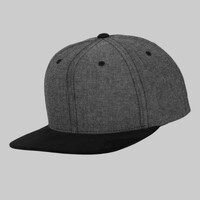Chambray-suede snapback (6089CH)