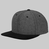 Chambray-suede snapback (6089CH)