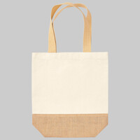 Jute base canvas shopper