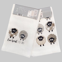 Ewe & Me velour tea towels (3-pack)