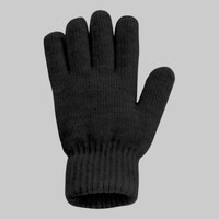 Cosy ribbed-cuff gloves