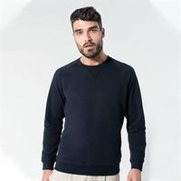 Sweat-shirt épais 300g/m², coton BIO col rond manches raglan Homme